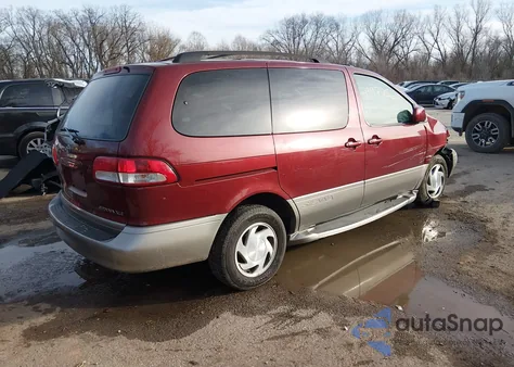 2001 Toyota Sienna Xle из США, поврежденный, VIN 4T3ZF13C41U364601